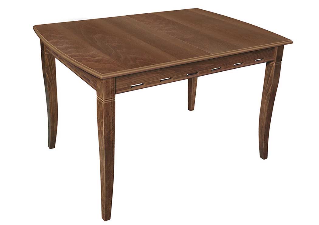 Τραπέζι κουζίνας ξύλινο Capriz Καρυδί, 120+30/75/80 εκ., Genomax